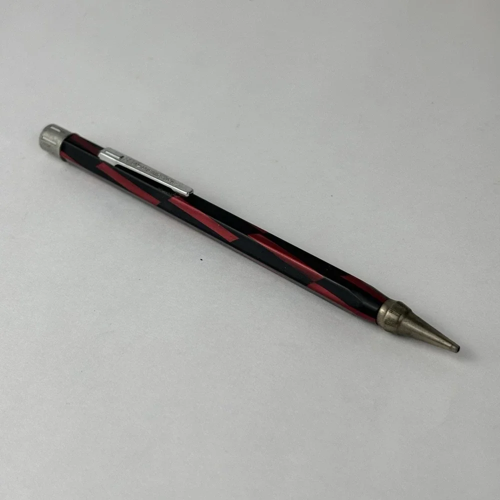Vintage Celluloid Red Burgandy and Black Eversharp Mechanical Pencil Art Deco